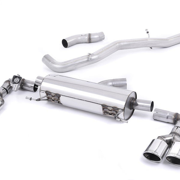 Milltek Sport Non-Resonated Cat-Back Quad Polished Round Tips Audi S1