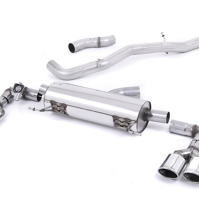 Milltek Sport Non-Resonated Cat-Back Quad Polished Round Tips Audi S1