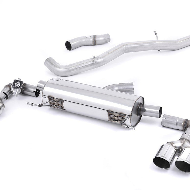 Milltek Sport Non-Resonated Cat-Back Quad Polished Round Tips Audi S1