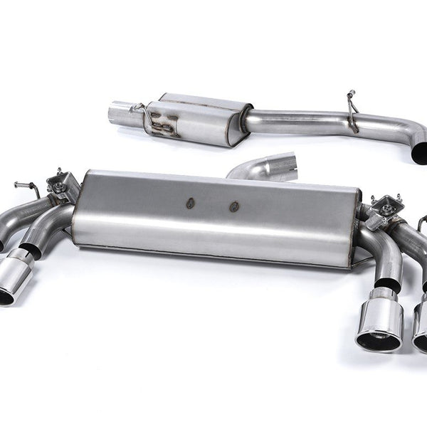 Milltek Sport Resonated Cat-Back Polished Oval Tips Audi S3 8V