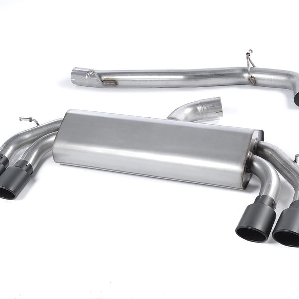 Milltek Sport Non-Resonated Race Cat-Back Cerakote Black Oval Tips S3 8V