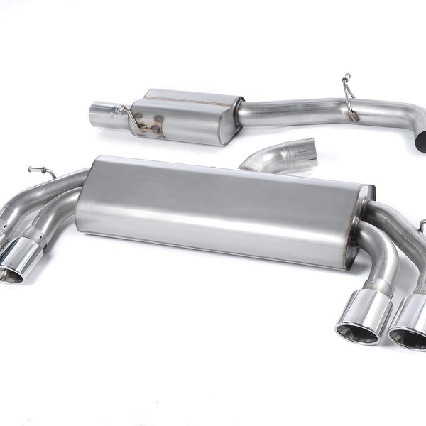 Milltek Sport Resonated Race Cat-Back Polished Oval Tips Audi S3 8V