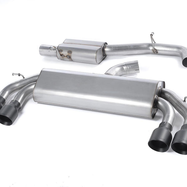 Milltek Sport Resonated Race Cat-Back Cerakote Black Round Tips Audi S3 8V