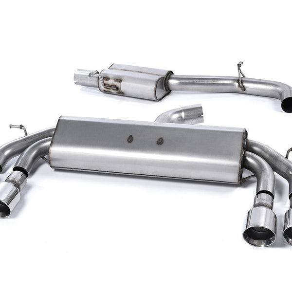 Milltek Sport Resonated Race Cat-Back Quad Round Polished Tips Audi S3 8V