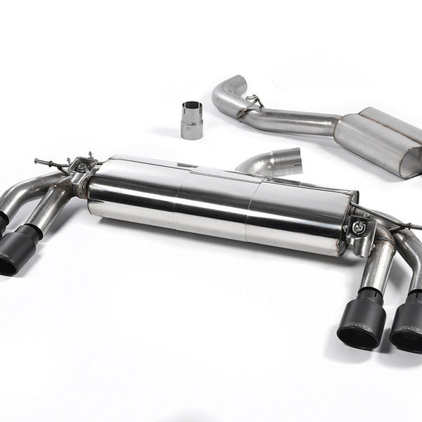 Milltek Sport Resonated Cat-Back Cerakot Black Oval Tips TTS 8S