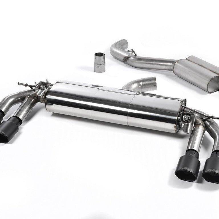Milltek Sport Resonated Cat-Back Cerakot Black Oval Tips TTS 8S