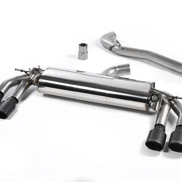 Milltek Sport Non-Resonated Cat-back Cerakote Black Oval Tips TTS 8S