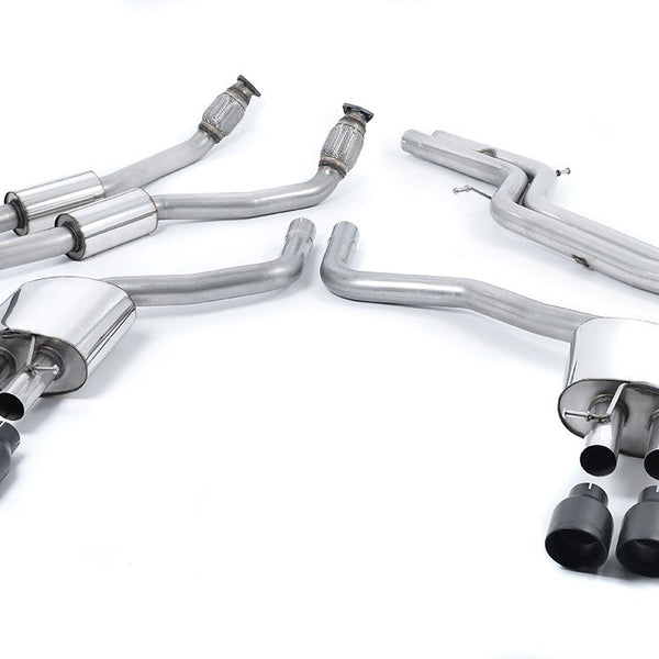 Milltek Sport Non-Resonated Cat-back Cerakote Black Tips S6 C7