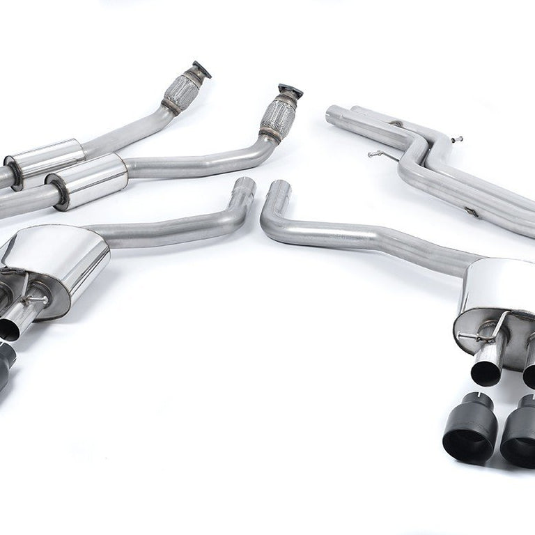Milltek Sport Non-Resonated Cat-back Cerakote Black Tips S6 C7