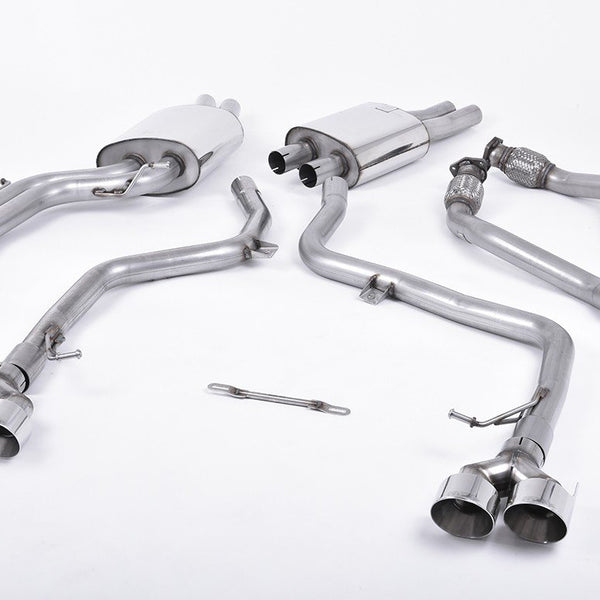 Milltek Sport Non-Resonated Cat-Back Polished Quad Tailpipes S5 V6