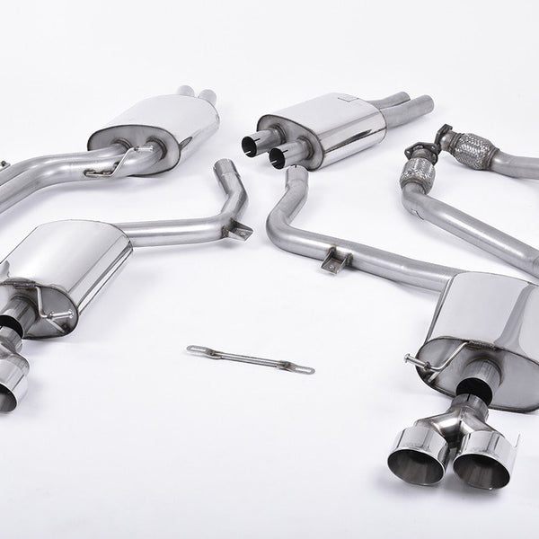 Milltek Sport Resonated Cat-Back Polished Quad Tips S5 V6