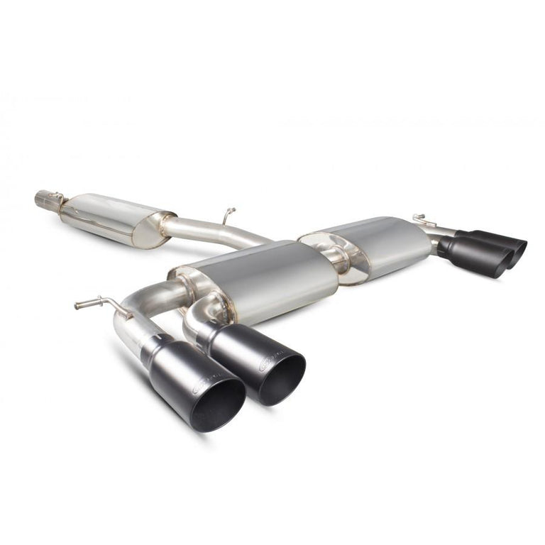Scorpion Non-Resonated Non-Valved Cat-Back Black Daytona Tips Golf MK7R